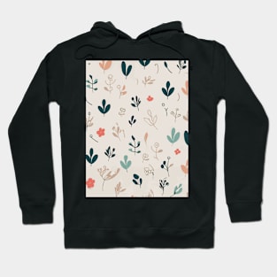 Floral Pattern Minimalistic: Zen Petal Symmetry Hoodie